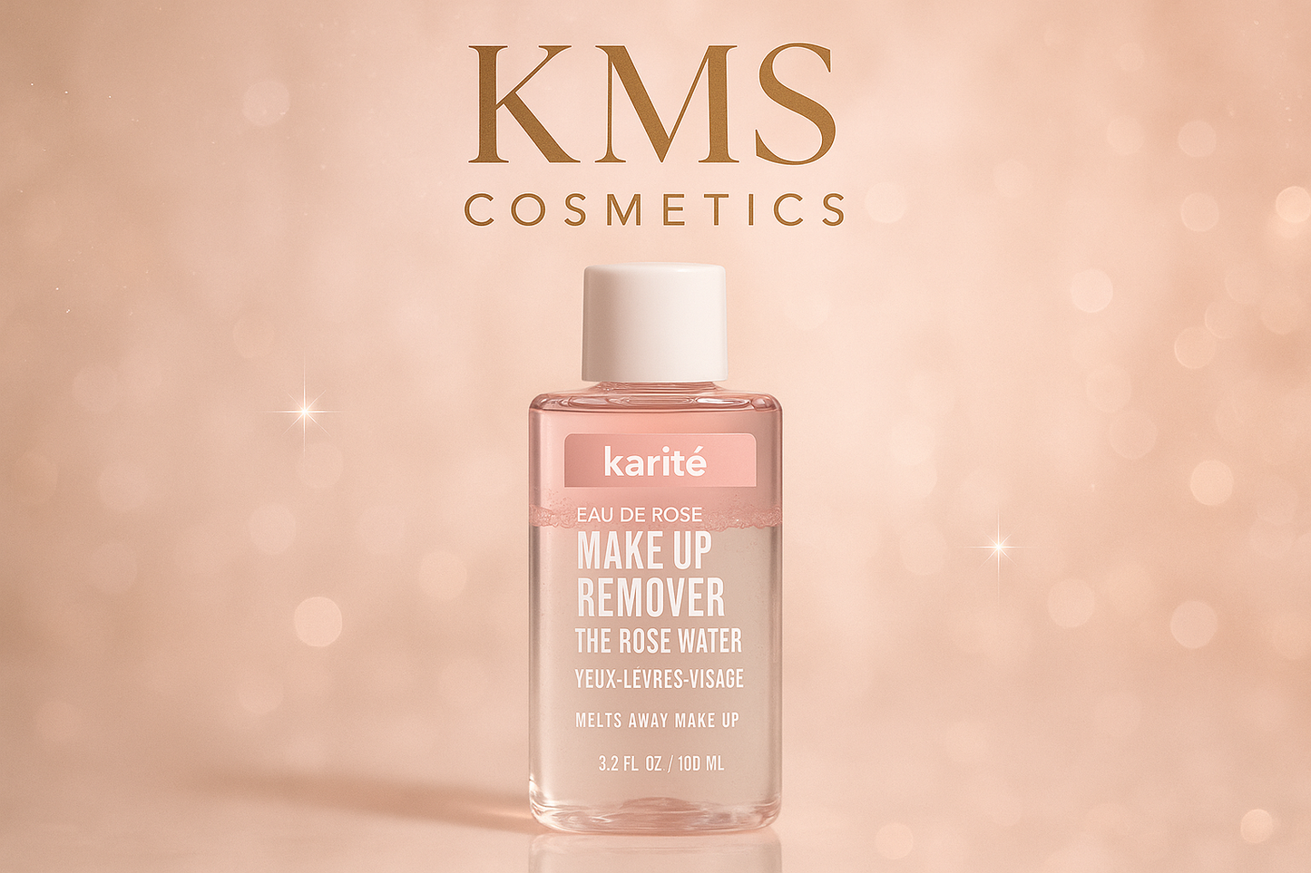 Imagen promocional profesional del Agua de Rosas KMS COSMETICS