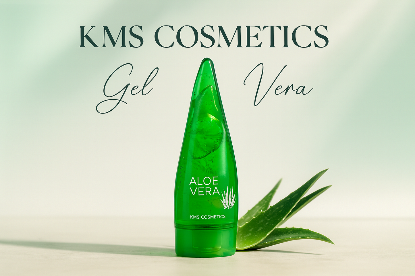 Imagen promocional profesional del Gel Aloe Vera KMS COSMETICS