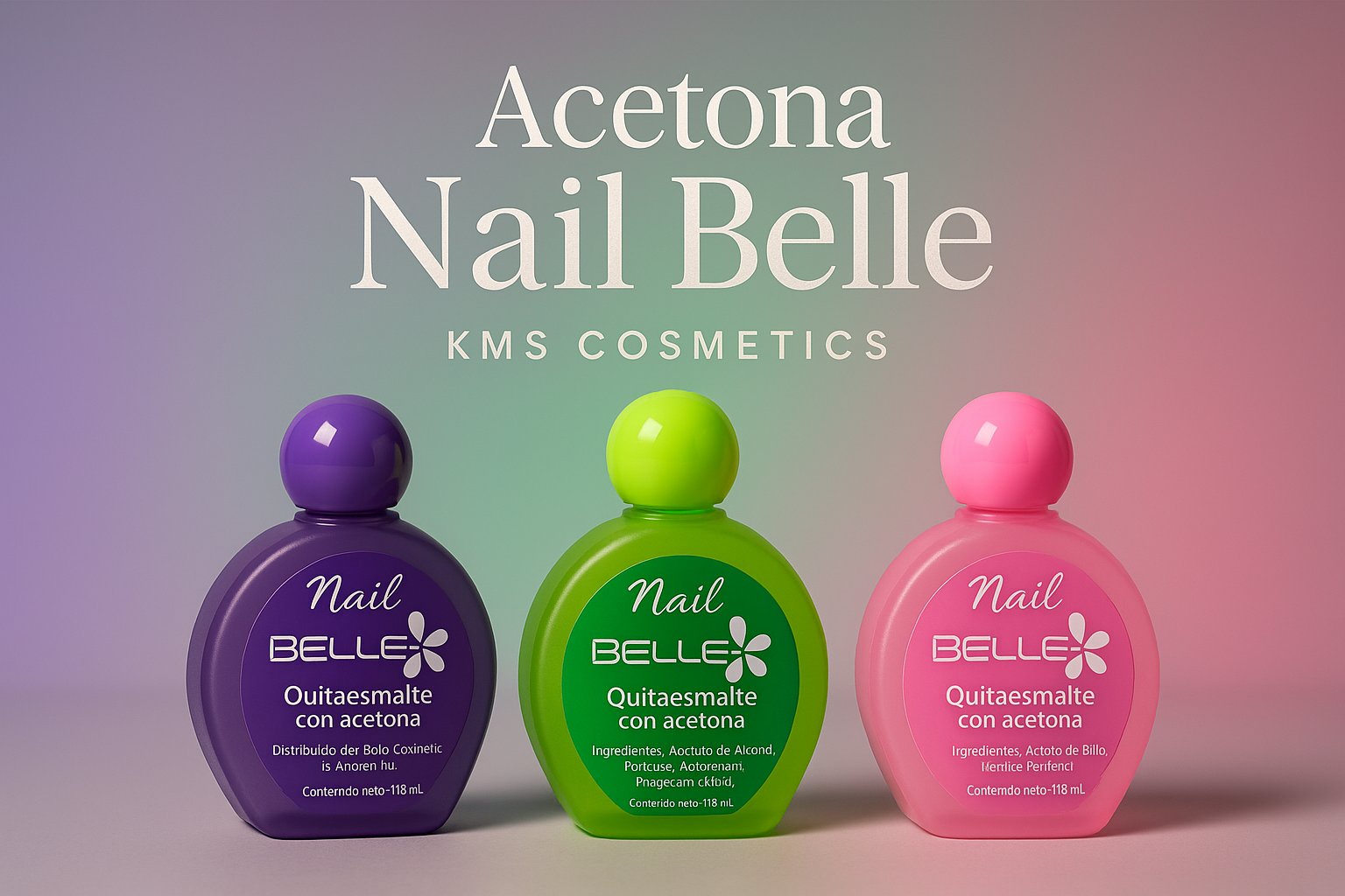 Imagen promocional profesional Acetona Nail Belle KMS Cosmetics