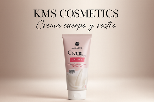Imagen promocional profesional de crema cuerpo y rostro KMS COSMETICS