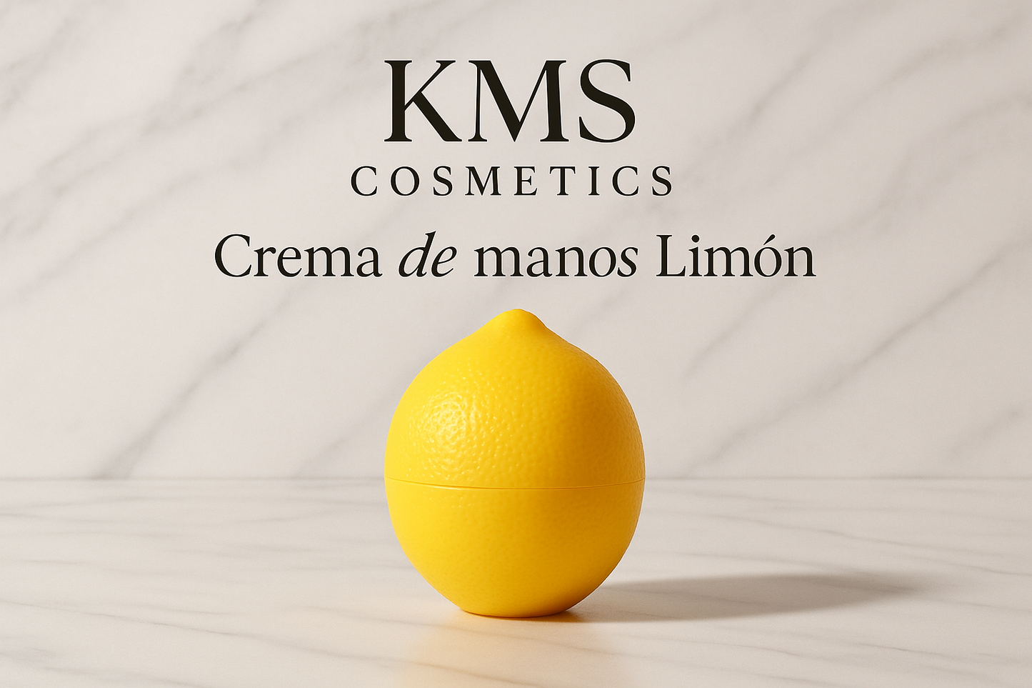 Imagen promocional profesional de KMS COSMETICS - Crema de manos Limón