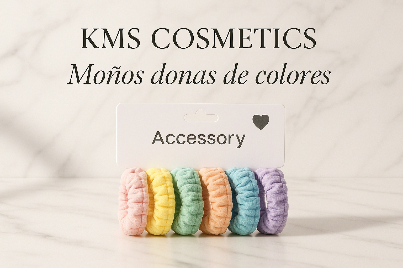 Imagen promocional profesional de KMS COSMETICS - Moños donas de colores