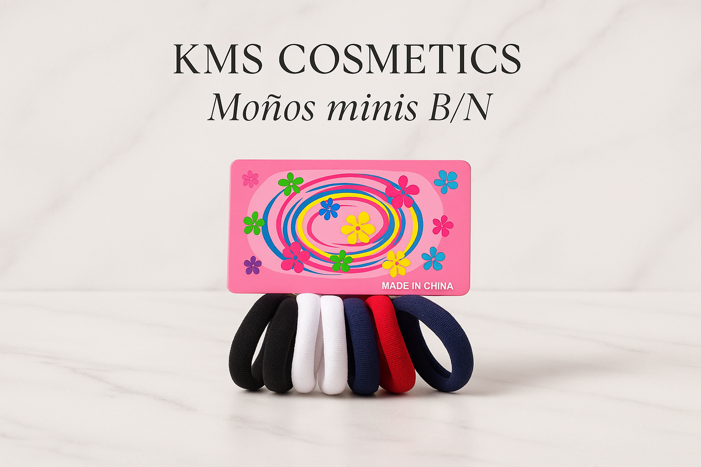 Imagen promocional profesional de KMS COSMETICS - Moños minis B/N