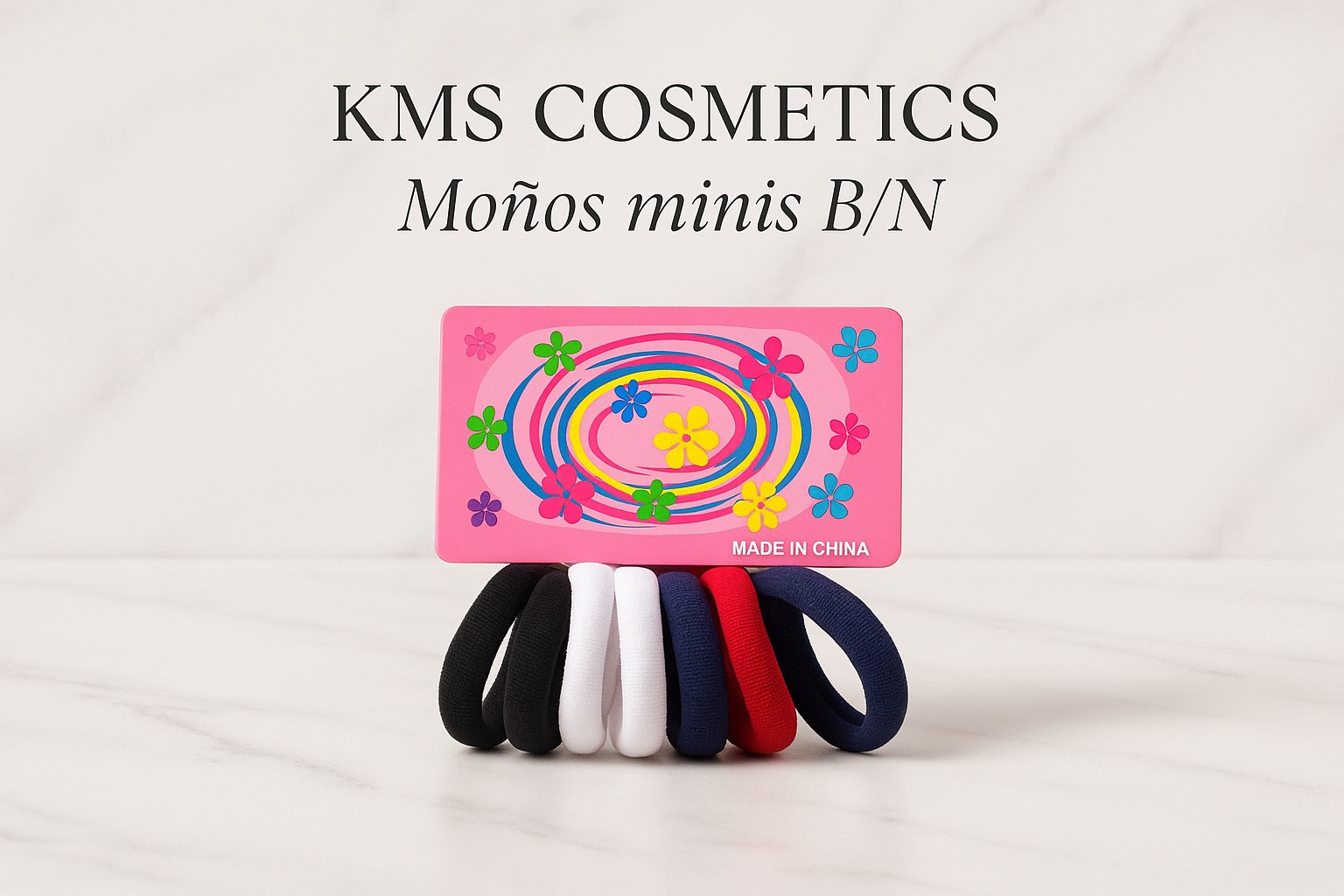 Imagen promocional profesional de KMS COSMETICS - Moños minis B/N