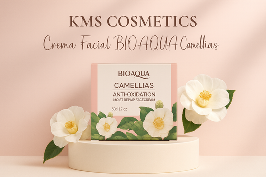 Imagen promocional profesional de la Crema Facial BIOAQUA Camellias KMS COSMETICS
