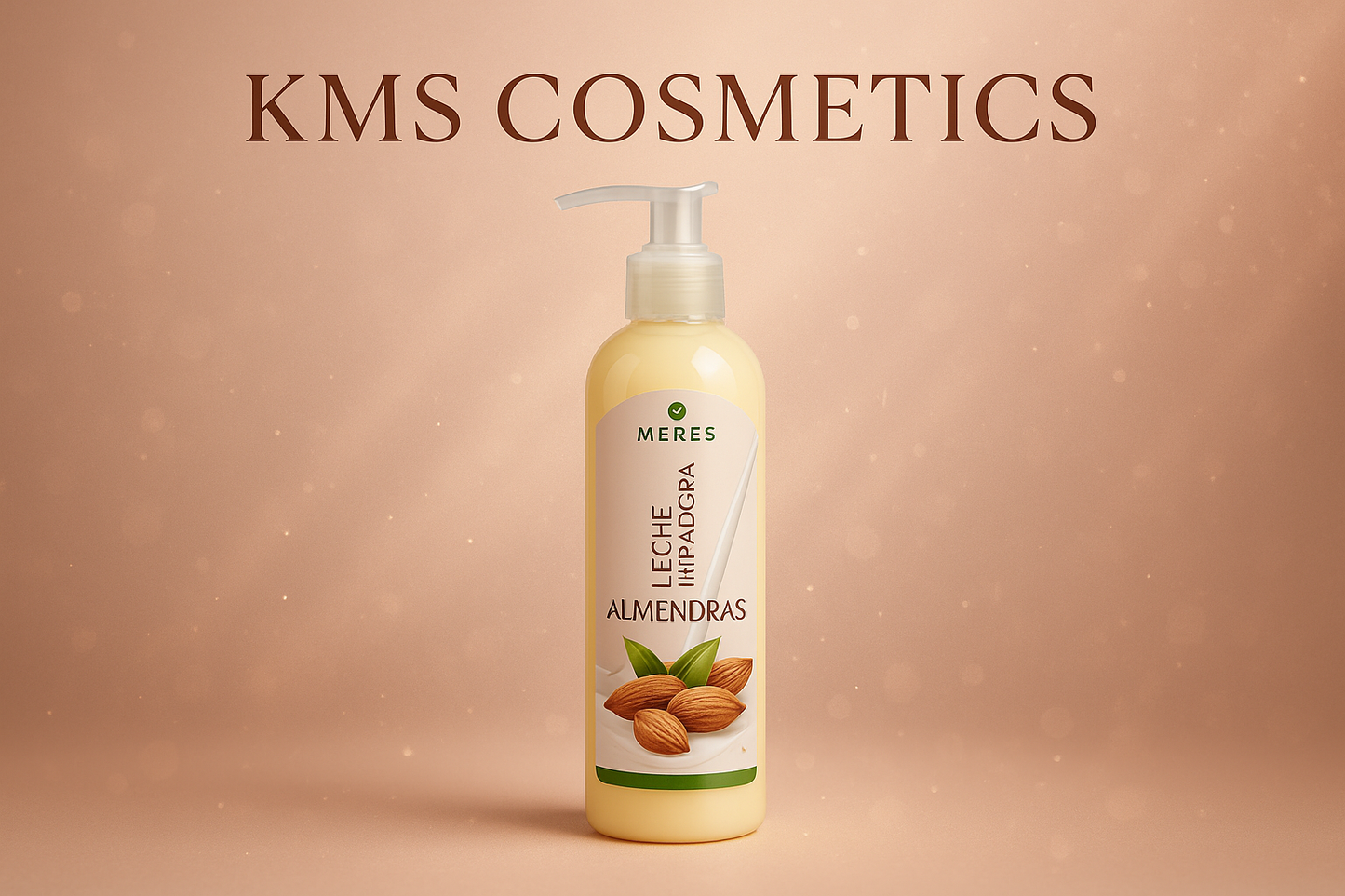 Imagen promocional profesional de la Leche Limpiadora de Almendras KMS COSMETICS