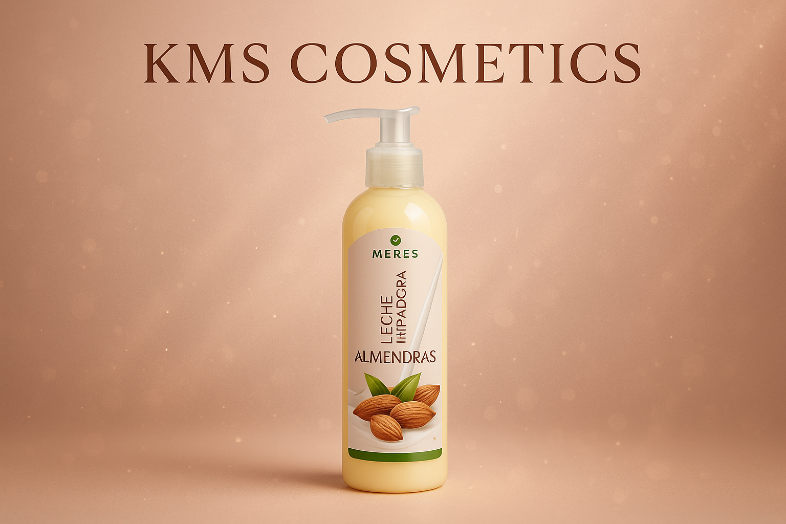 Imagen promocional profesional de la Leche Limpiadora de Almendras KMS COSMETICS