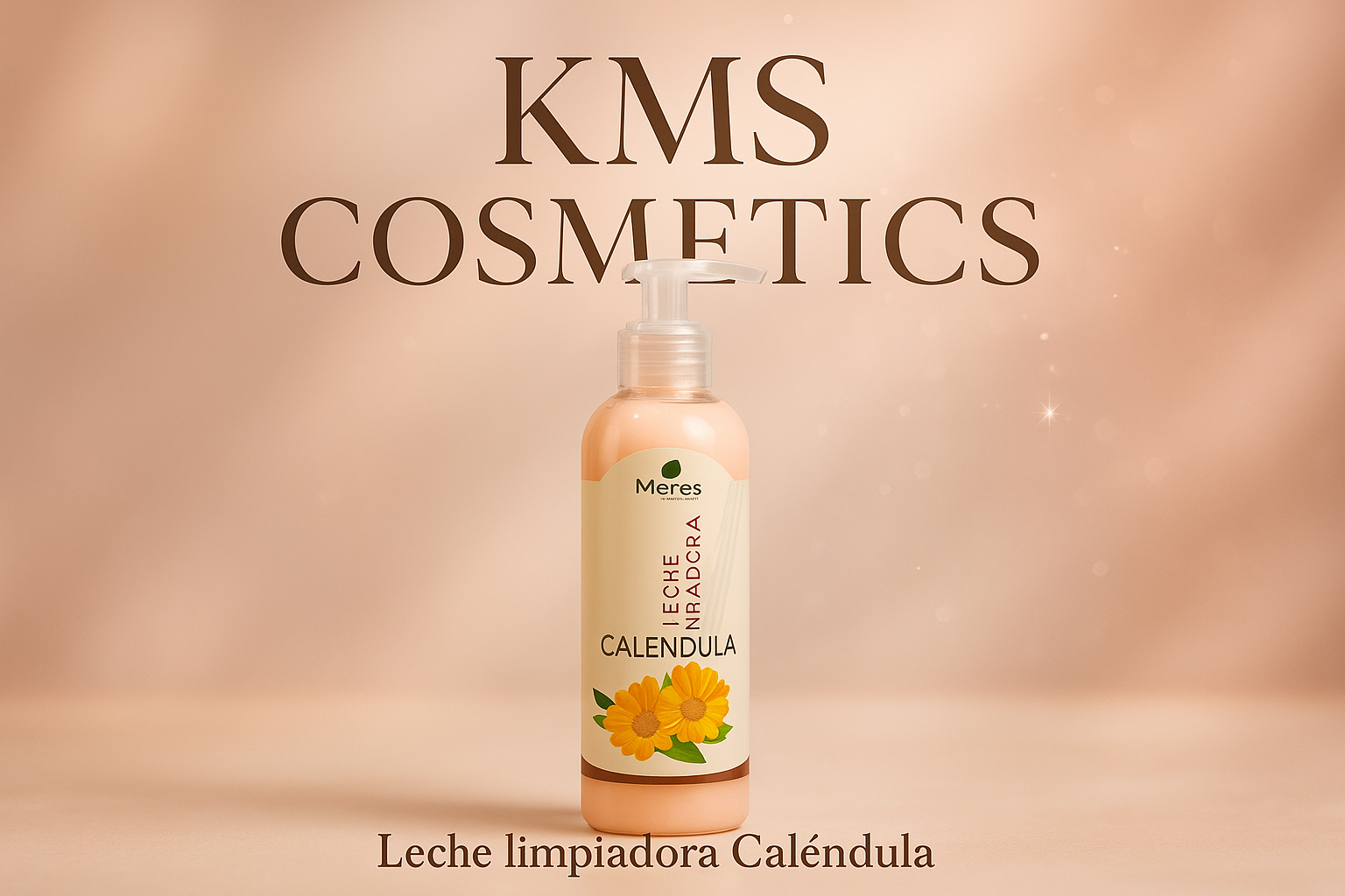 Imagen promocional profesional de la Leche Limpiadora de Caléndula KMS COSMETICS