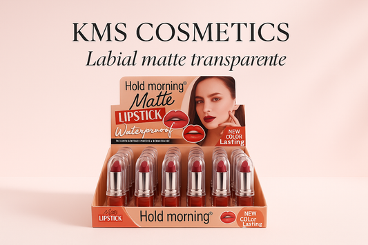 Imagen promocional profesional de Labial Matte Transparente KMS COSMETICS