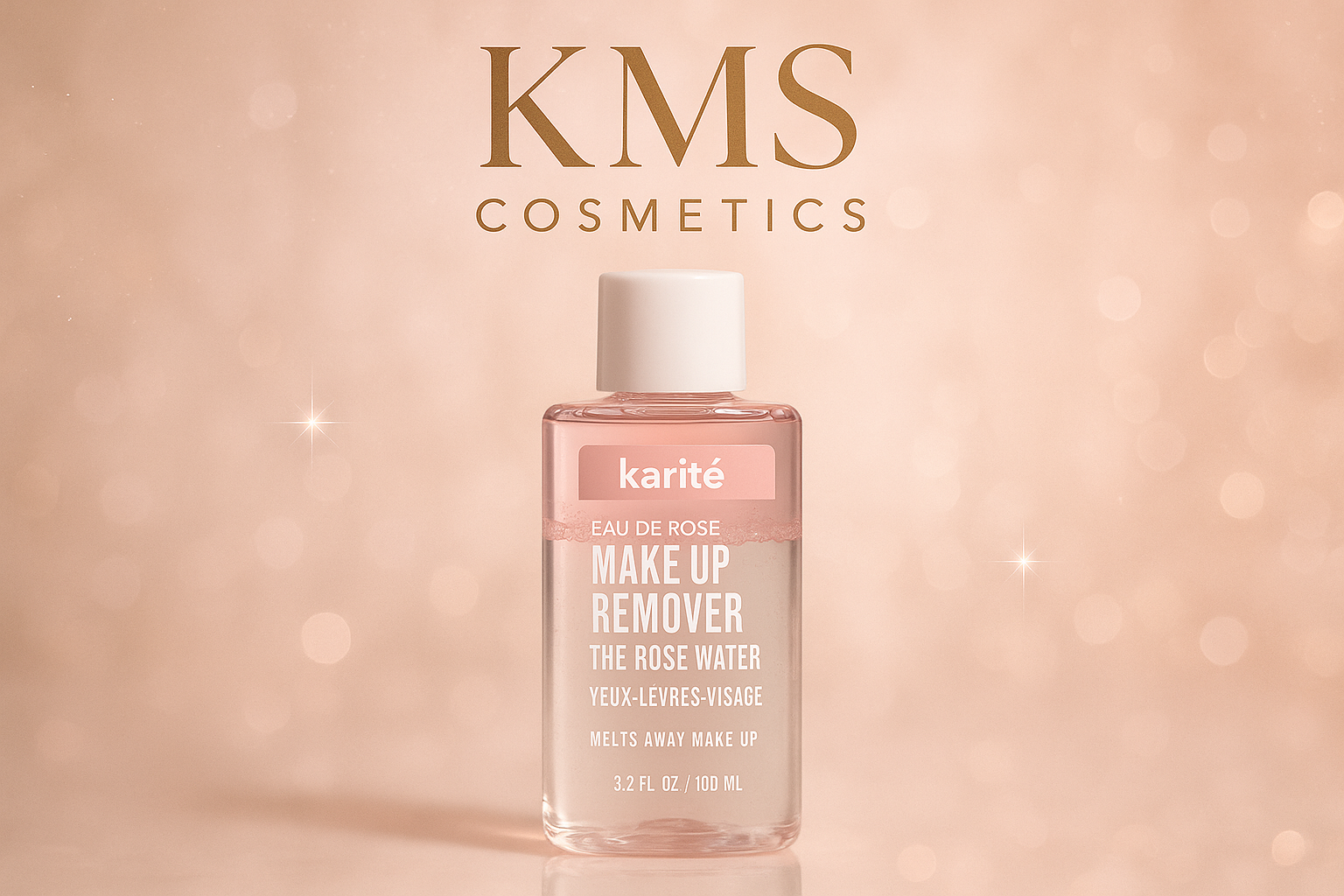 Imagen promocional profesional del Agua de Rosas KMS COSMETICS
