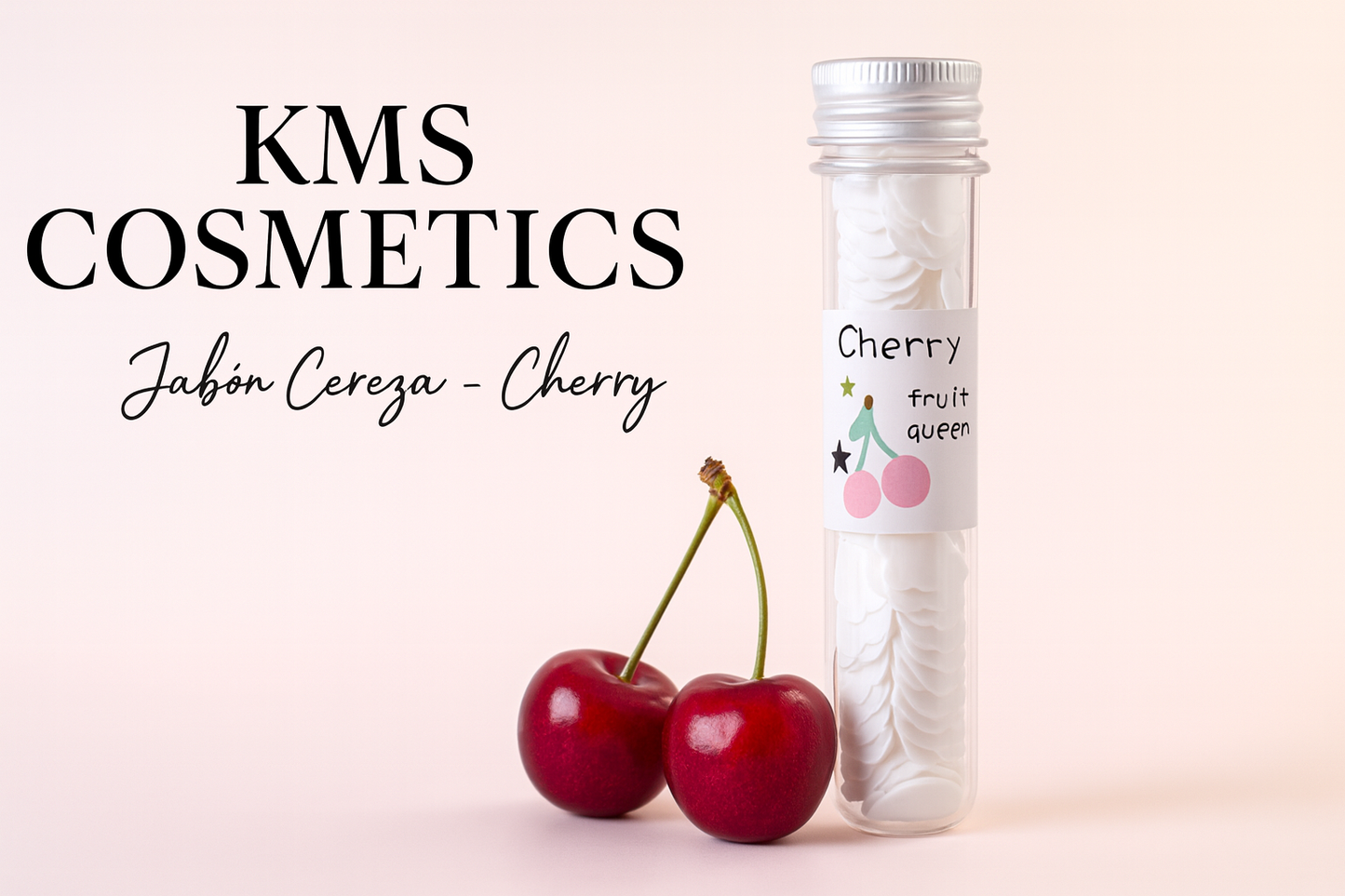 Imagen promocional profesional del Jabón de Cereza KMS COSMETICS