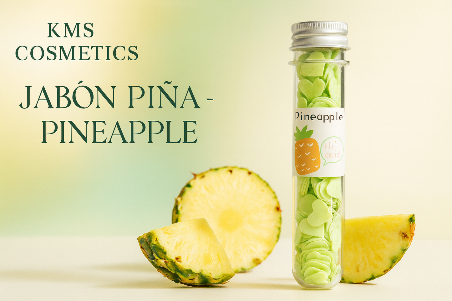 Imagen promocional profesional del Jabón de Piña KMS COSMETICS