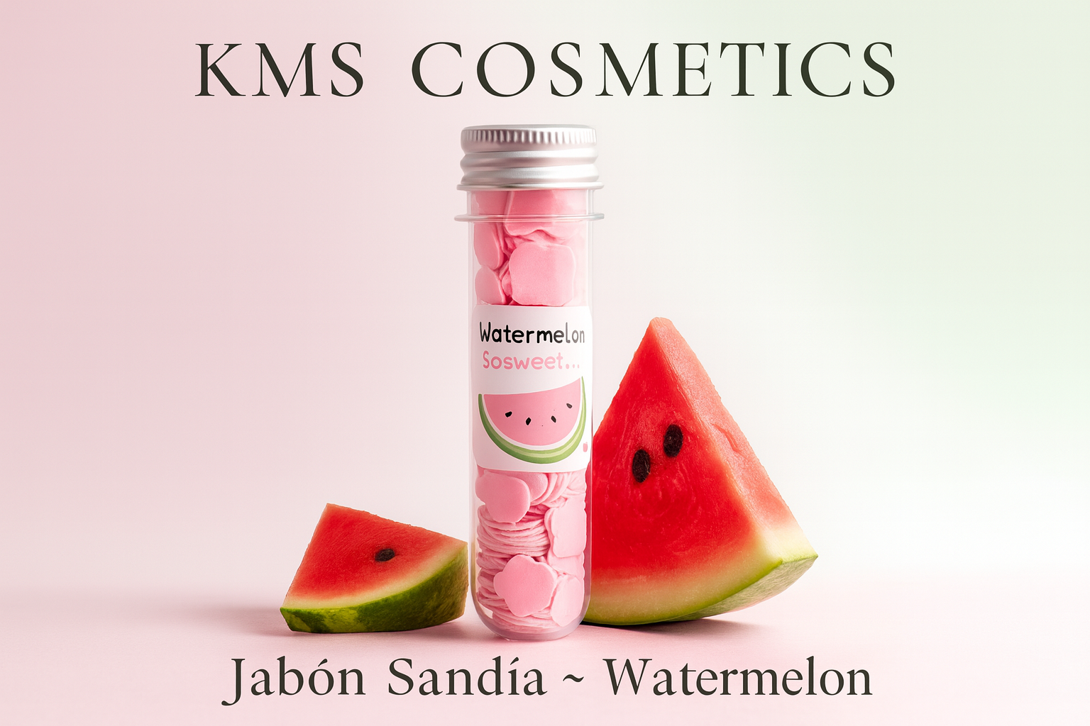 Imagen promocional profesional del Jabón de Sandía KMS COSMETICS