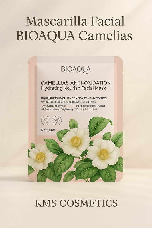 Imagen promocional profesional para Mascarilla Facial BIOAQUA Camelias - KMS COSMETICS