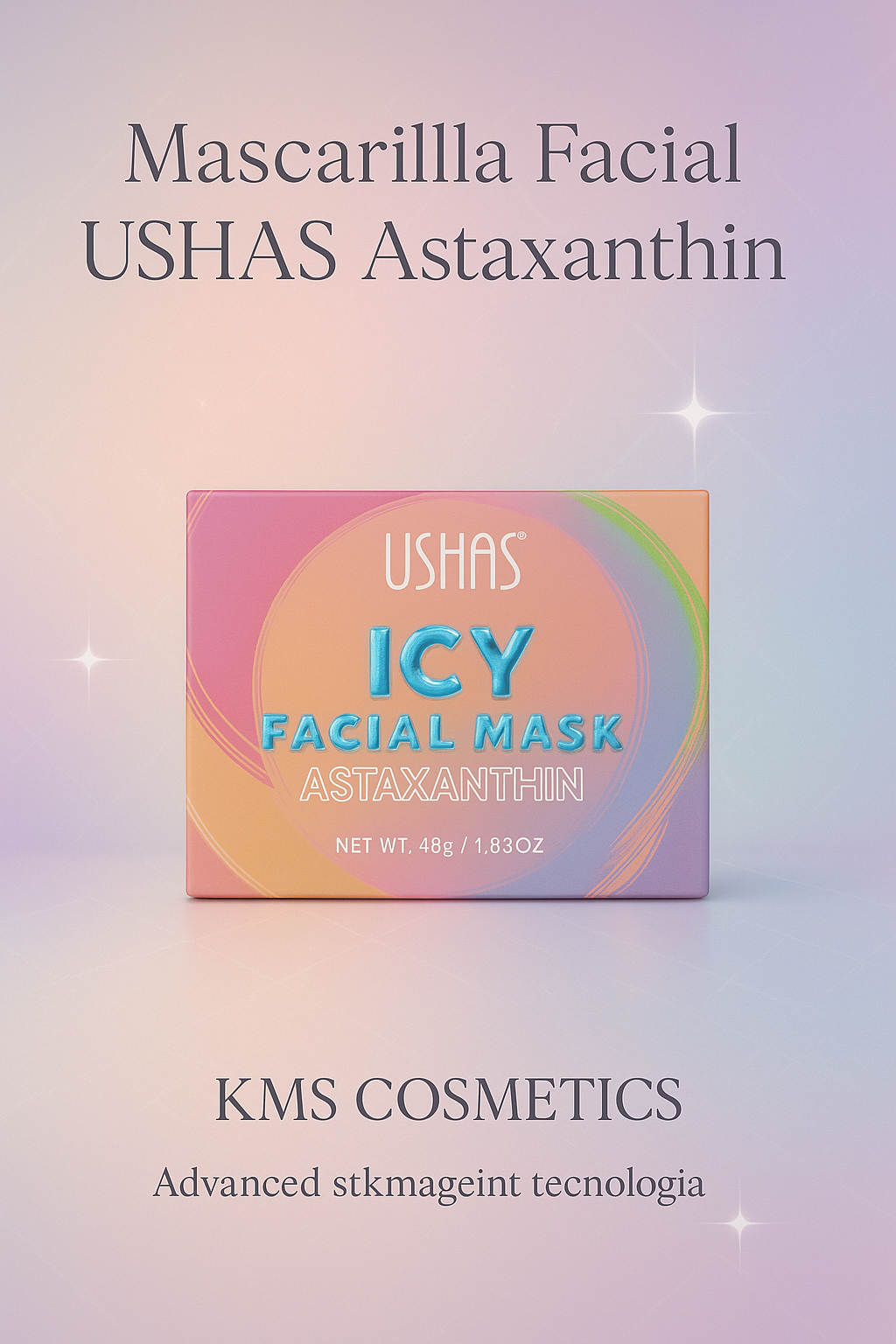 Imagen promocional profesional para Mascarilla Facial USHAS Astaxanthin - KMS COSMETICS