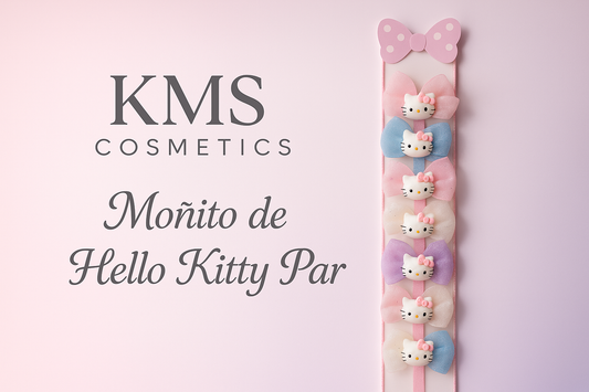 Imagen promocional profesional para moñitos de Hello Kitty KMS COSMETICS