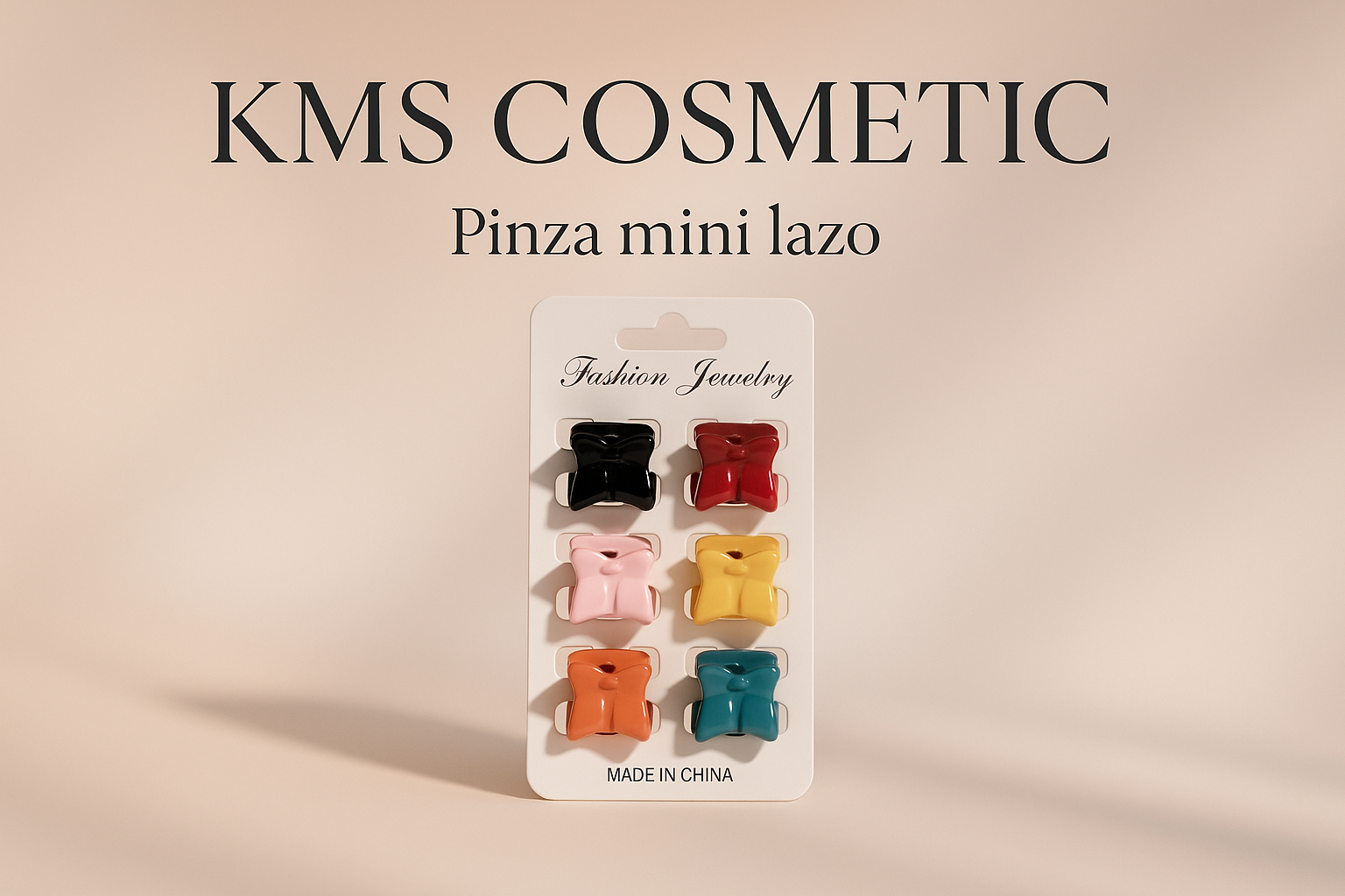 Imagen promocional profesional para pinzas mini lazo KMS COSMETICS