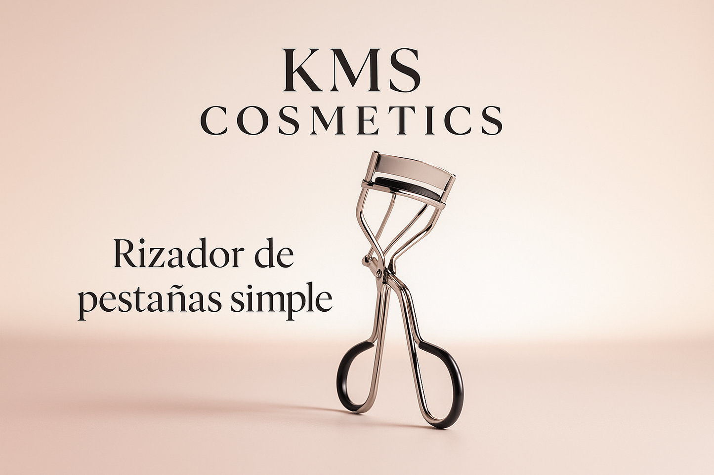 Imagen promocional profesional para rizador de pestañas KMS COSMETICS