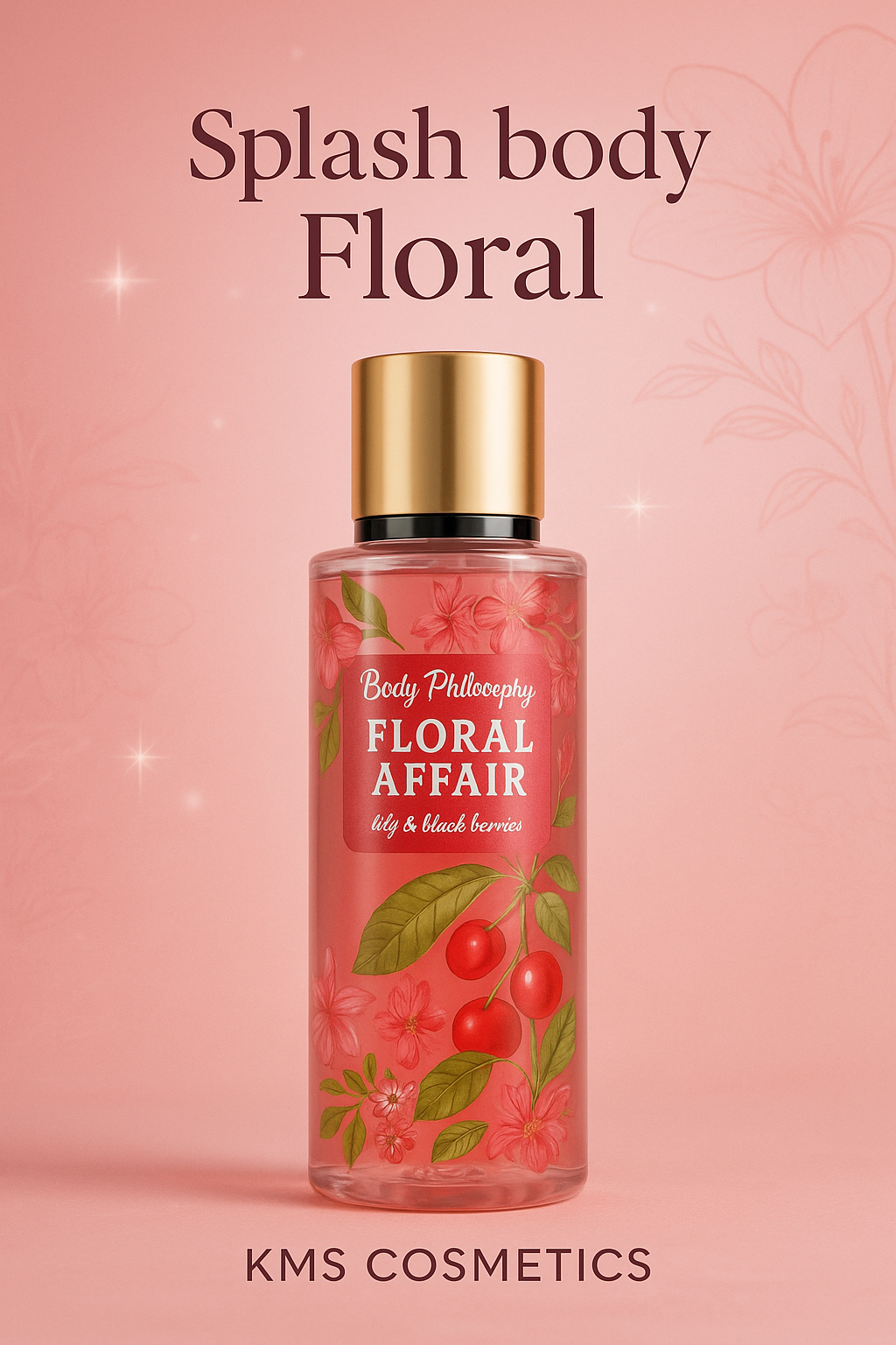 Imagen promocional profesional para Splash body Floral - KMS COSMETICS